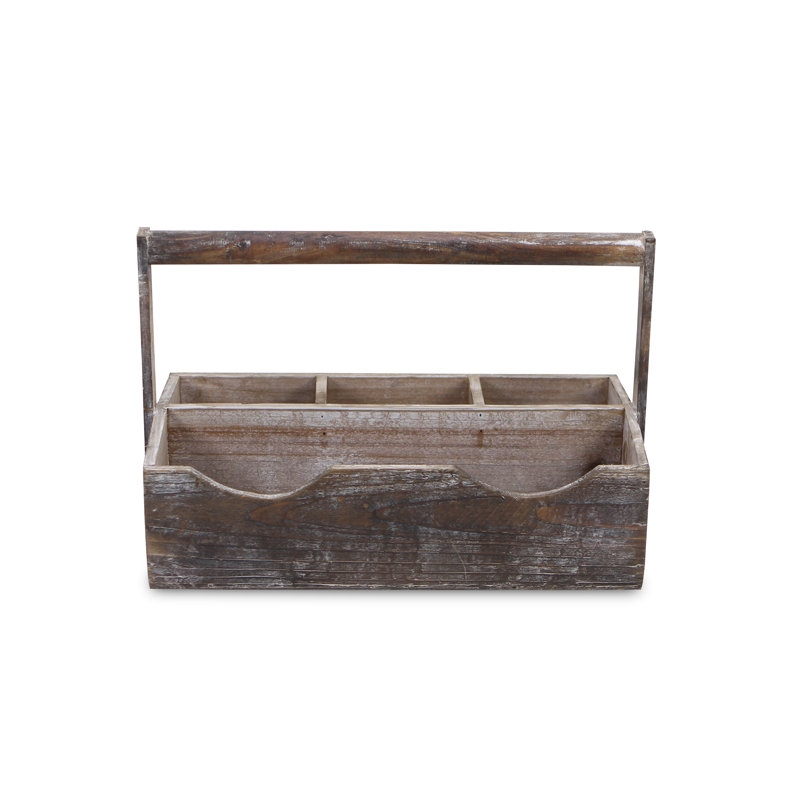 Plimoth Wood Rectangle Flatware Caddy
