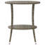  Chaises de patio inclinables 2 pièces avec table en rotin de polyester gris