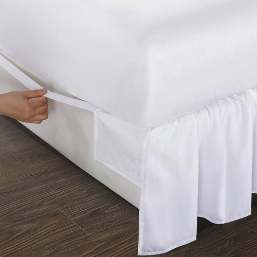 Charlton Home® Weeden Ruffled Wrinkle Resistant Wrap Around Bed Skirt ...