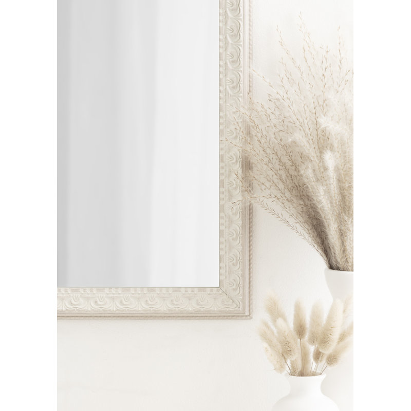 Miroir mural Bedell, 36 po x 24 po, Blanc doux