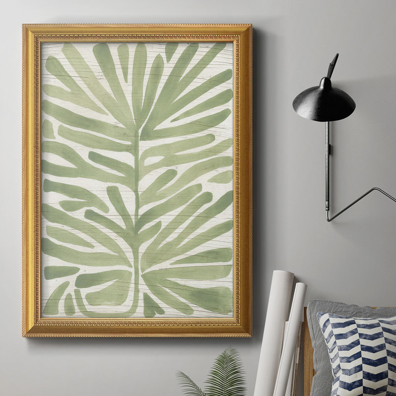 «Driftwood Palm Leaf IV», toile encadrée de qualité supérieure - prête à être accrochée, H 36 po x l 24 po x P 2,5 po
