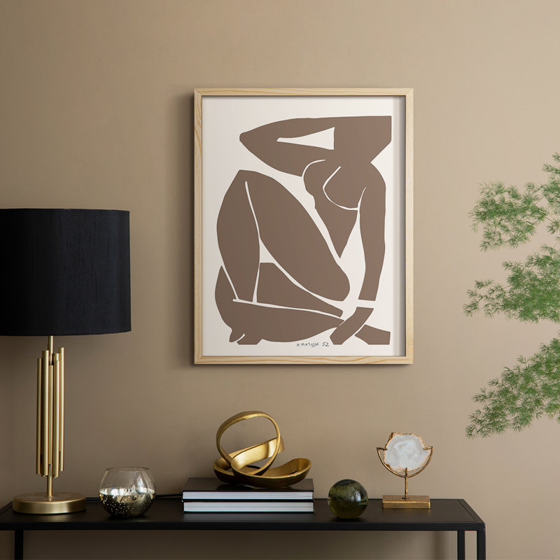 Matisse CCXIV Framed Print Framed Print - Solid Wood, H 11 po x l 9 po, Naturel