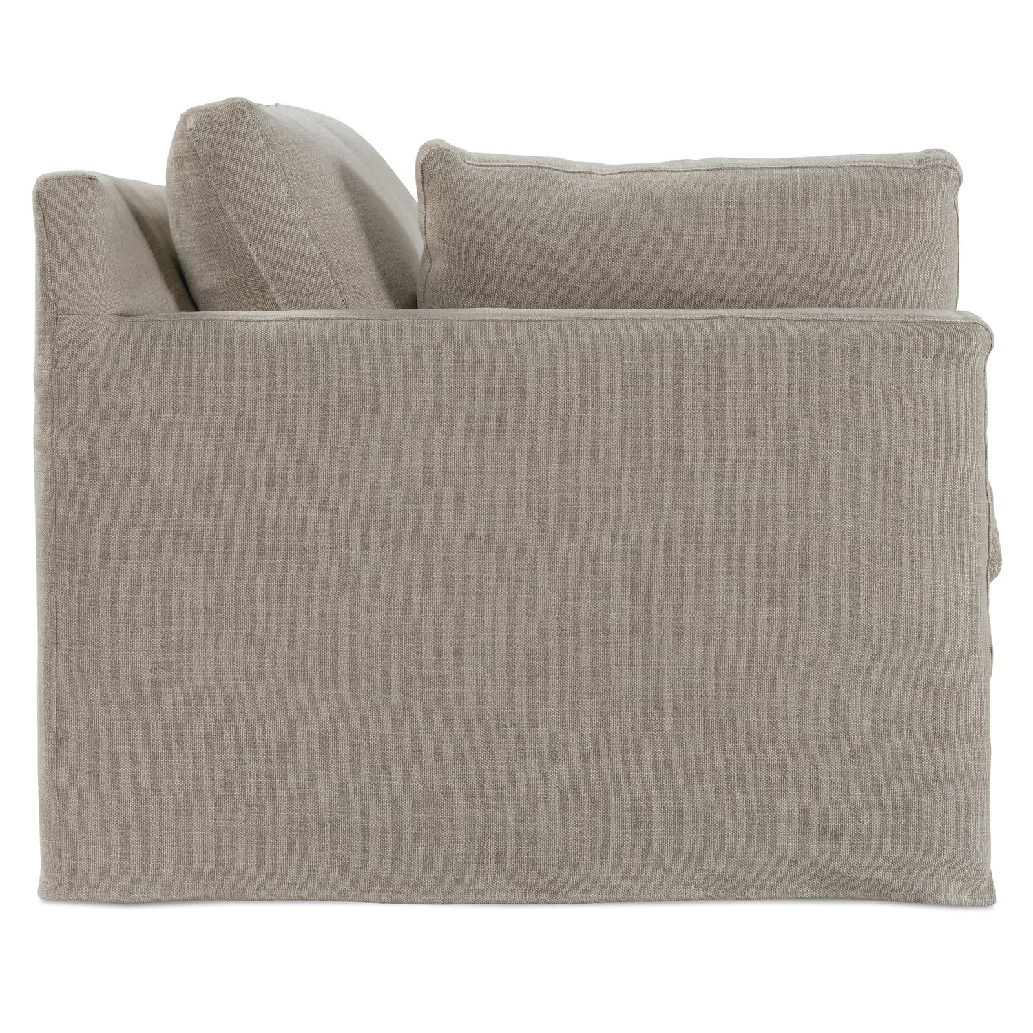Sylvie Extra Long Sofa (Bench Cushion), Malt Linen (13961-86), 35" H x 100" W x 39" D