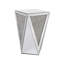 Aldrina Glass Top Block End Table