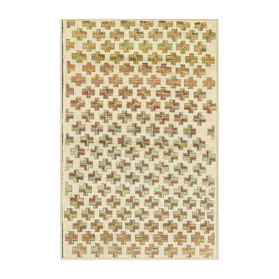 Tapis brun/beige contemporain