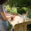 Ahlanni Rectangular Folding Outdoor Side Table , 109cm cm W 45cm cm D