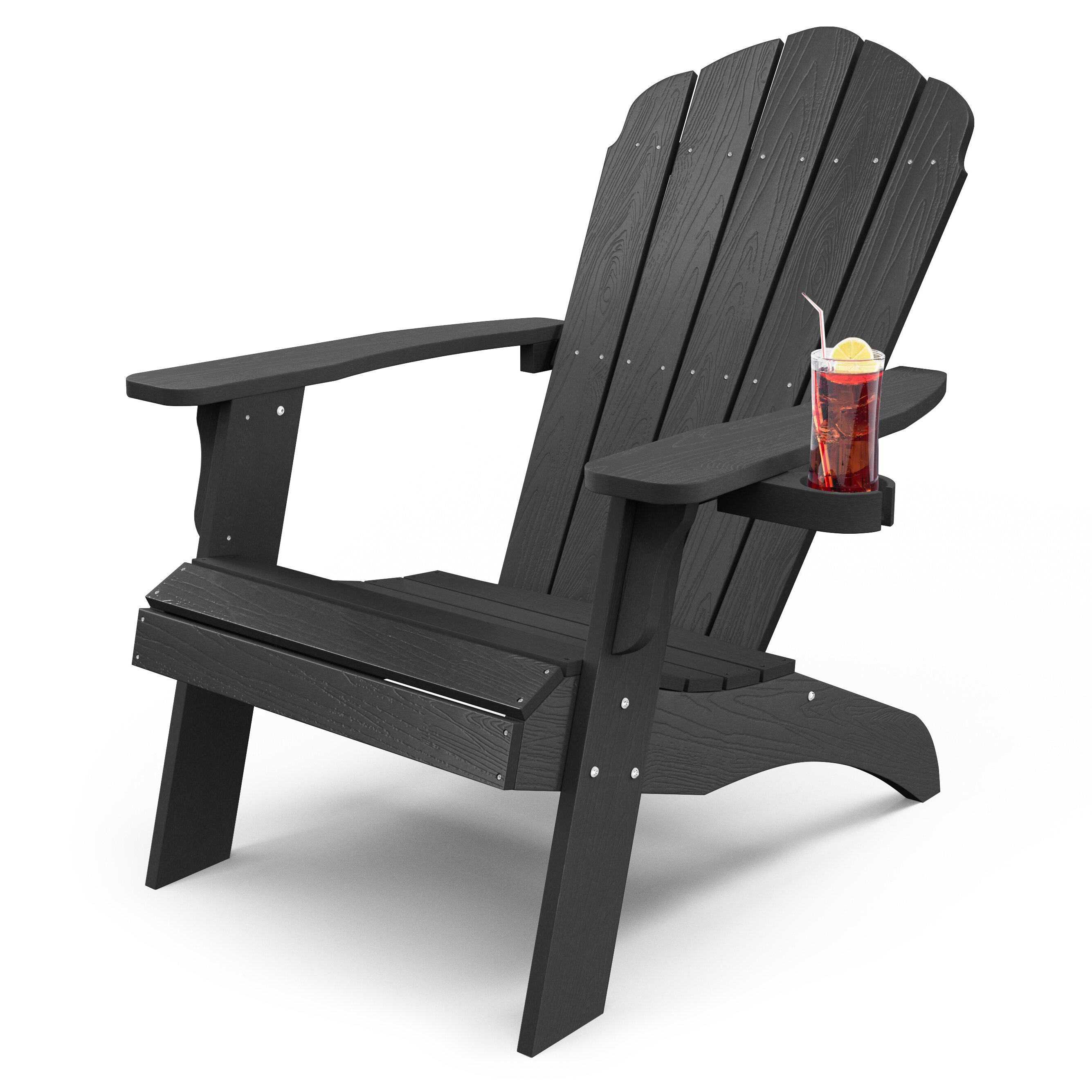 Highland Dunes Allurine HIPS Plastic Oversize Adirondack Chair