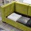 Design Living Room Sofa Square Armrest With Silver Nails Decoration Upholstered Velvet Loveseat