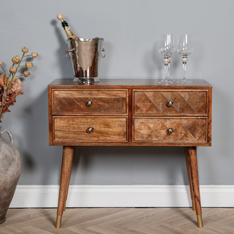 Norlanwell 80cm Solid Wood Console Table