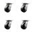 5 Inch Heavy Duty Phenolic Caster Set with Ball Bearings Set of 4 Service Caster