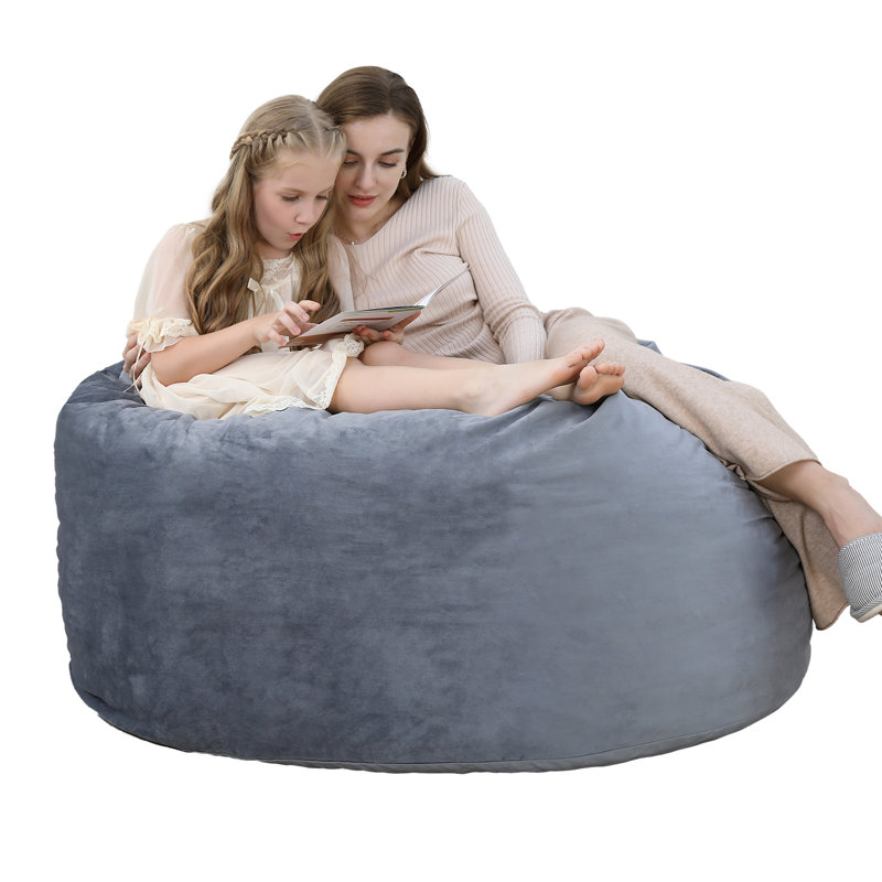 Fauteuil à billes, canapé-lit en velours lavable avec mousse à mémoire de forme pour adultes, salon, Velours bleu foncé