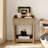 Retro Style Nightstand With 1 Drawer, An Open Shelf, Turned Legs And Metal Handles