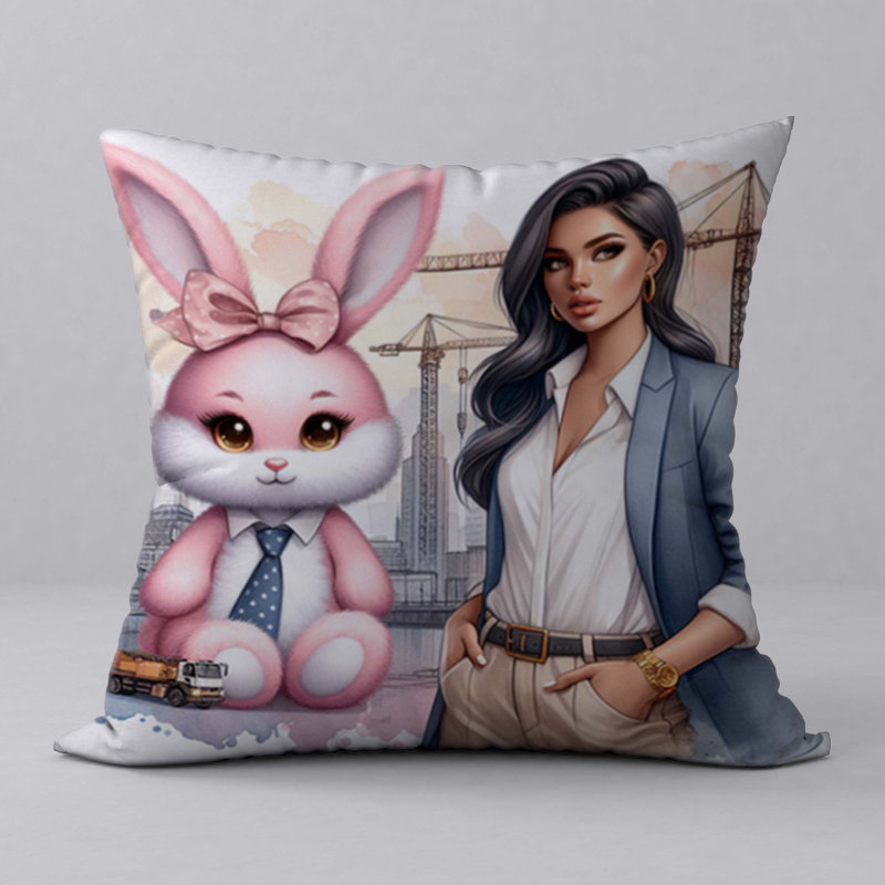 Polyester Throw Square Pillow Cover & Insert