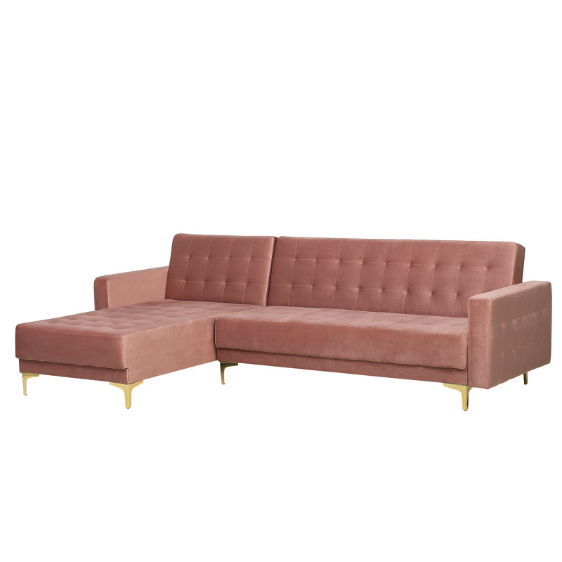 Prentice 4 Seater Sofa Bed, Left Hand Facing, Pink