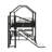 Metal House Loft Bed With Slide，Stairs And Storage Shelves-666137874