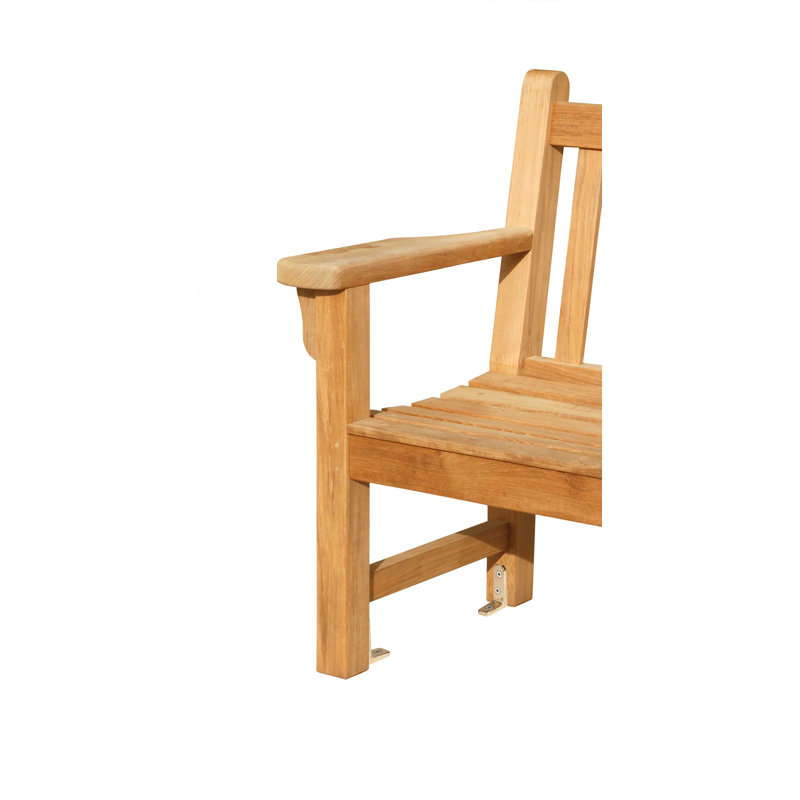 London Outdoor Teak Bench, 35" H x 75" W x 25" D