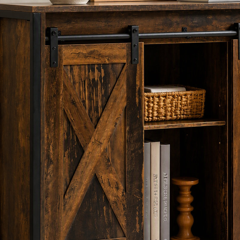 Armoire industrielle, armoire buffet, armoire brun rustique