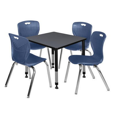 Kee Square Breakroom Table and Chair Set