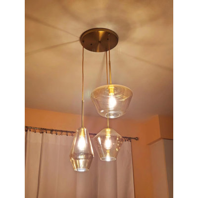 Luminaire suspendu géométrique à 3 lumières Jazzman