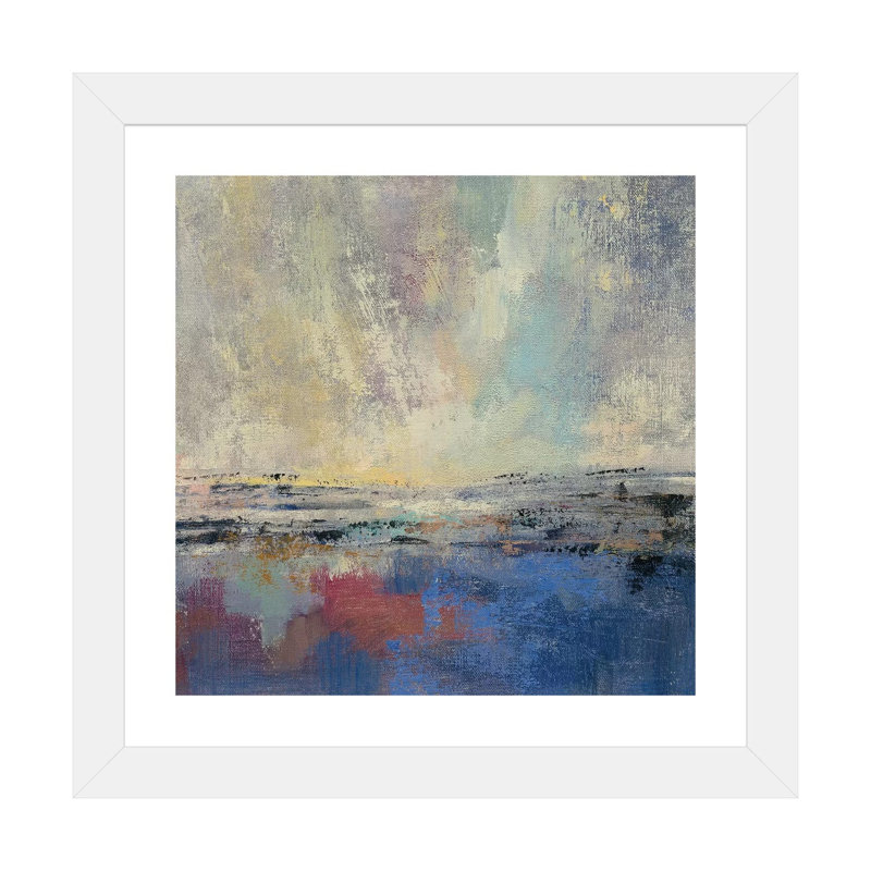 «Coastal View I» par Silvia Vassileva - reproduction, H 16 po x l 16 po x P 1 po, Blanc, White Framed Paper