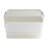 Wham Clip 13.2L Square Plastic Storage Boxes with Secure Clip Lock Lids. L:39.5 x W:39.5 x H:12cm Clear/Stone/Slate Grey-675530036