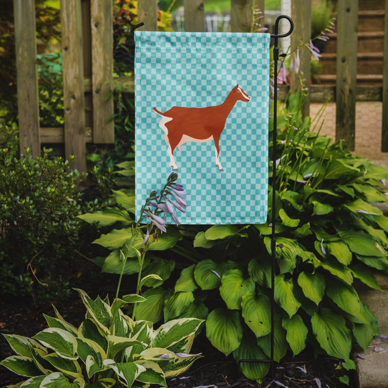 Polyester à 2 côtés 15 x 11 po drapeau de jardin Toggenburg Goat, Bleu