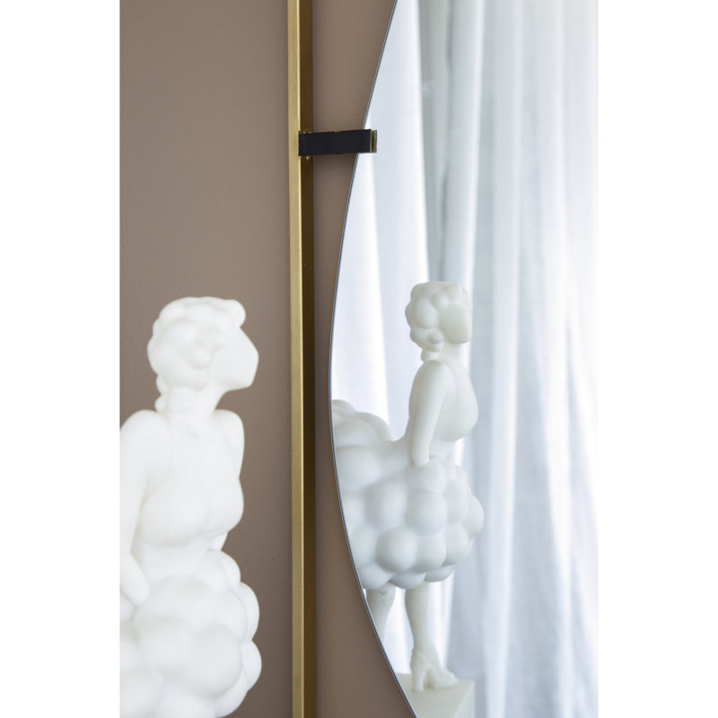 Poppy Mirror with Gold Metal Frame