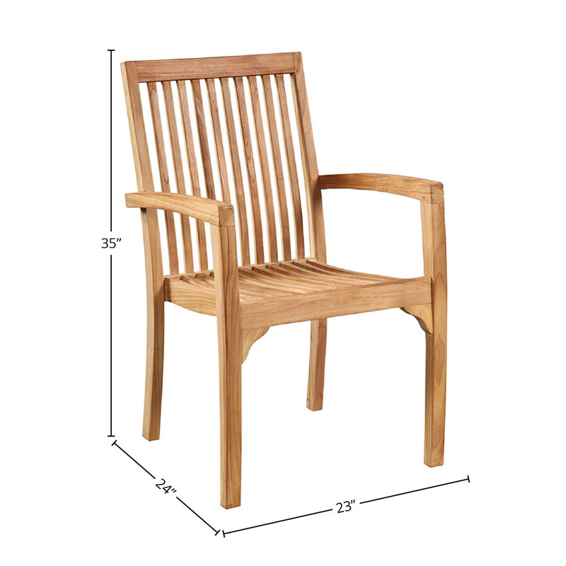 Ashdown Teak Wood Outdoor Arm Chair