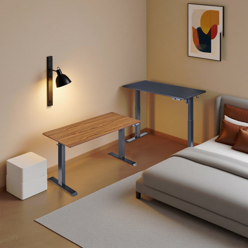 Bureau électrique debout, bureau à hauteur ajustable, cadre de bureau personnel 24 po x 48 po