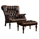 Leopold Wingback Chair with Ottoman