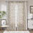 Linen Blend Semi-Sheer Rod Pocket French Country Floral  Curtains-748264579-748264576