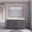 Meuble-lavabo sur pied avec lavabo en acrylique renforcé Verda-534631141