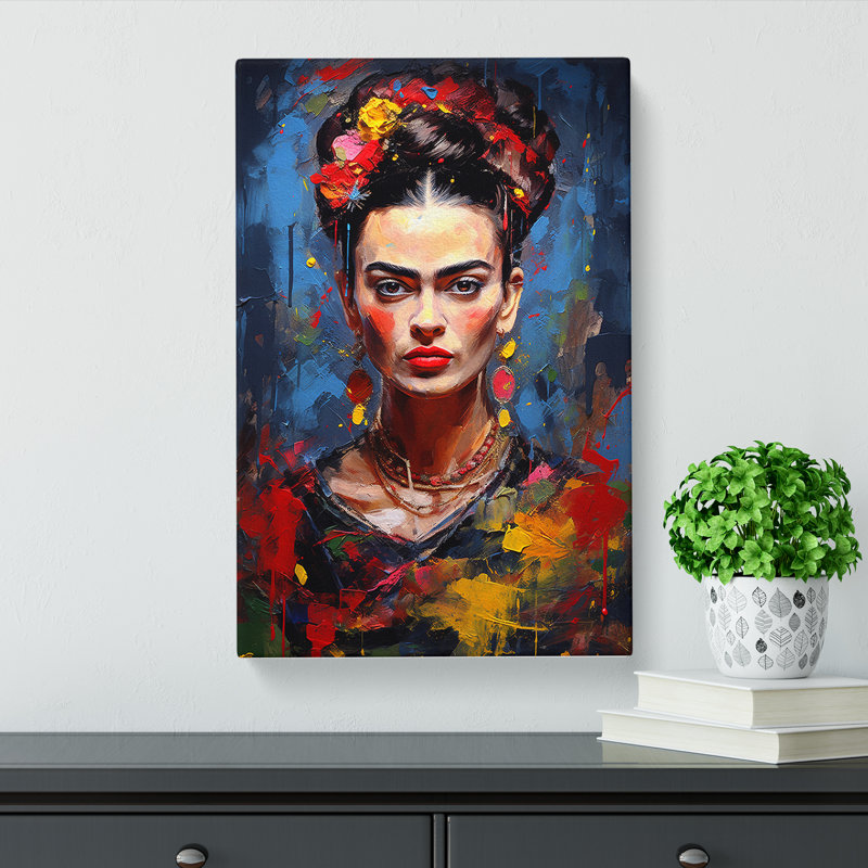 Frida Kahlo Action Painting - Wrapped Canvas, 60cm H x 40cm W x 3cm D