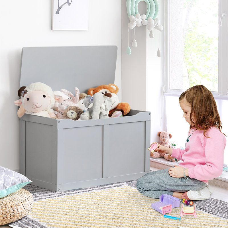 Banc de rangement pour jouets Efim, Gris