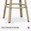 Tabouret de bar et tabouret de bar surdimensionné à dossier bas en rotin pourpre PURPLE LEAF-1205493841-1205493843