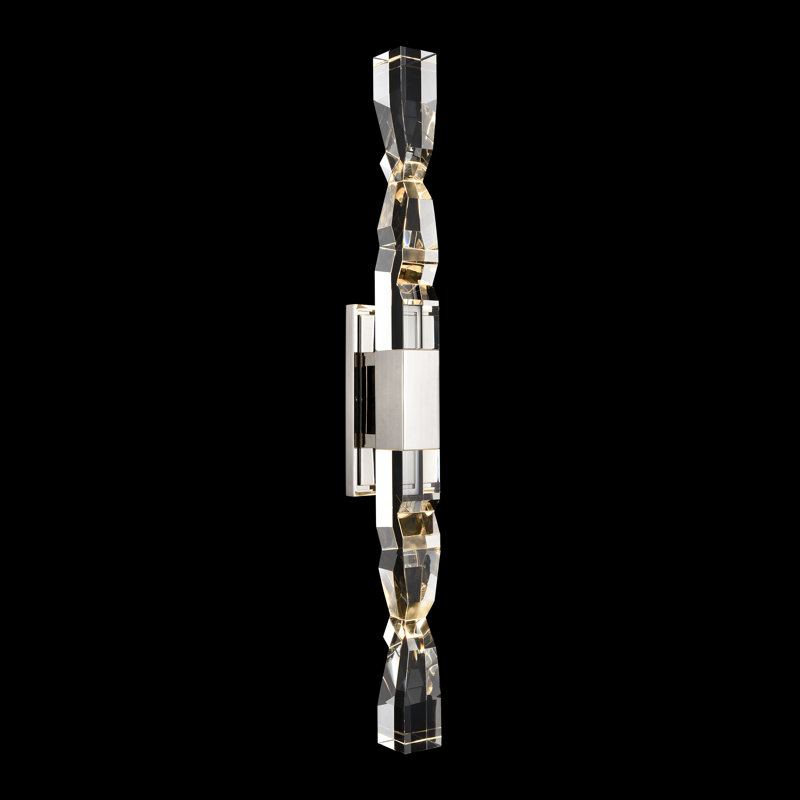 Mamadim Steel LED Wallchiere, Polished Nickel, 31.38" H x 4.5" W x 3.88" D