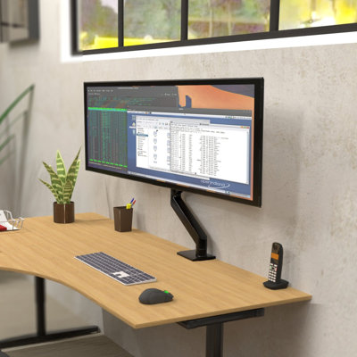 Heavy-Duty Single Monitor Desk Mount With Gas Spring Arm