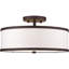 Plafonnier semi-encastré en tissu Ener-88400150-88400152