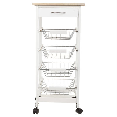 Lavare Wood Kitchen Cart