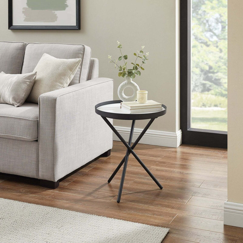 Muflier Tray Top End Table, Black