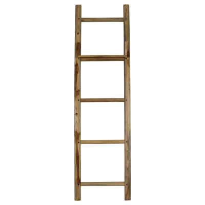 Teak Towel Ladder 18 X 64 In H With Adjustable Shelf Teak Oil