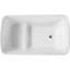 Baignoire de trempage autoportante en acrylique de 49 po, baignoire de trempage japonaise de forme carrée, conception encastrée avec trop-plein et drain chromés, blanc brillant
