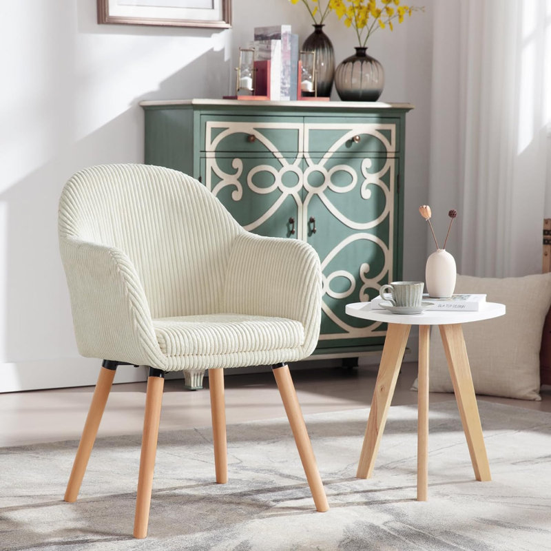 Osuna 49cm H Polyester Blend Upholstered Full Back Armchair, 1, Beige