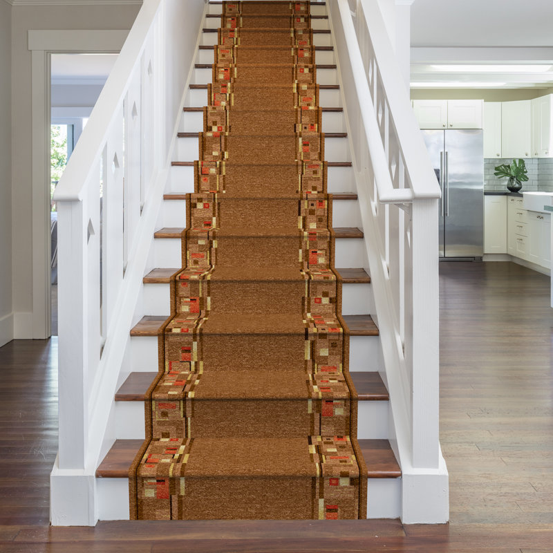Stair Runner Alkmaar Indoor Area Rug, Runner Brown x 450cm