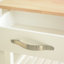 Chariot de cuisine avec plateau en bois d'hévéa, intérieur spacieux et chariot mobile à roulettes verrouillable, nombreuses options de rangement-117244034