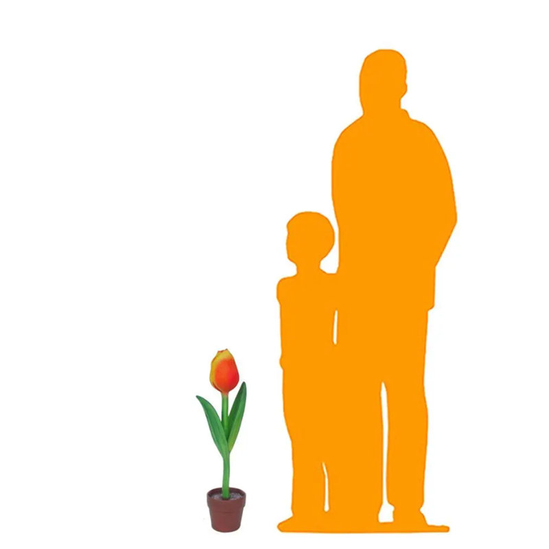 Small Tulip In Pot Flower Statue