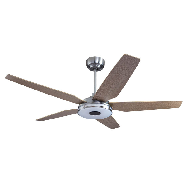 Ventilateur de plafond intelligent intérieur / extérieur Elira de 52 pouces, ensemble d'éclairage à DEL à intensité variable et télécommande, fonctionne avec l'assistant Google, Amazon Alexa et les raccourcis Siri.