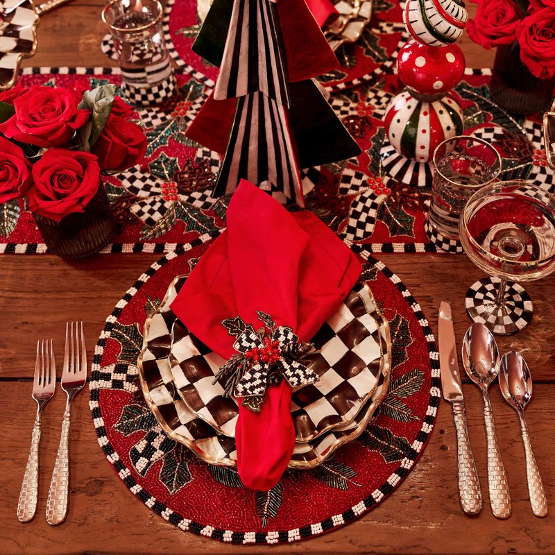 Courtly Check® Ceramic Fluted Dessert Plate