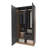 Matt Grey Wardrobe – 2 Doors, 1 Drawer, Stylish Bedroom Storage