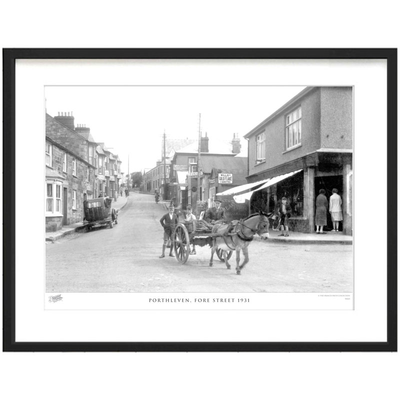 Porthleven, Fore Street 1931 - Single Picture Frame Print, 40cm H x 50cm W x 2.3cm D